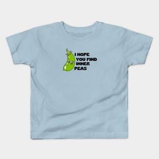 I Hope You Find Inner Peas | Cute Peas Pun Kids T-Shirt